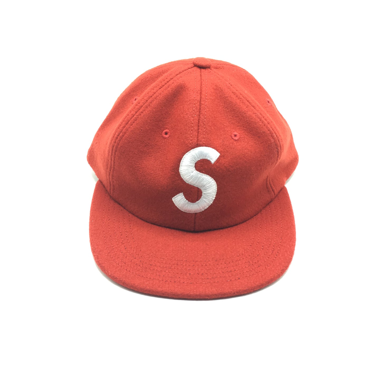 Supreme Hat-S Logo Panel Red