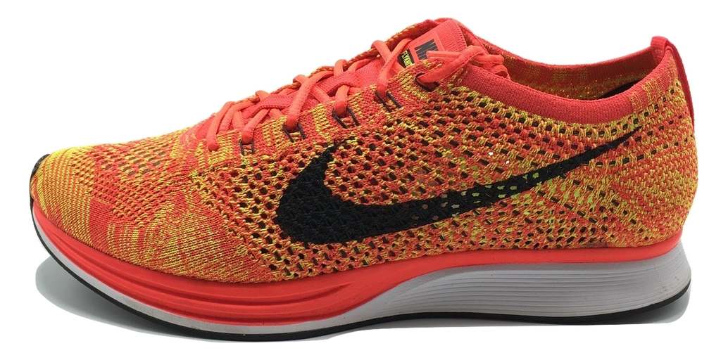 Nike Flyknit Racer - Bright Crimson/Black Volt