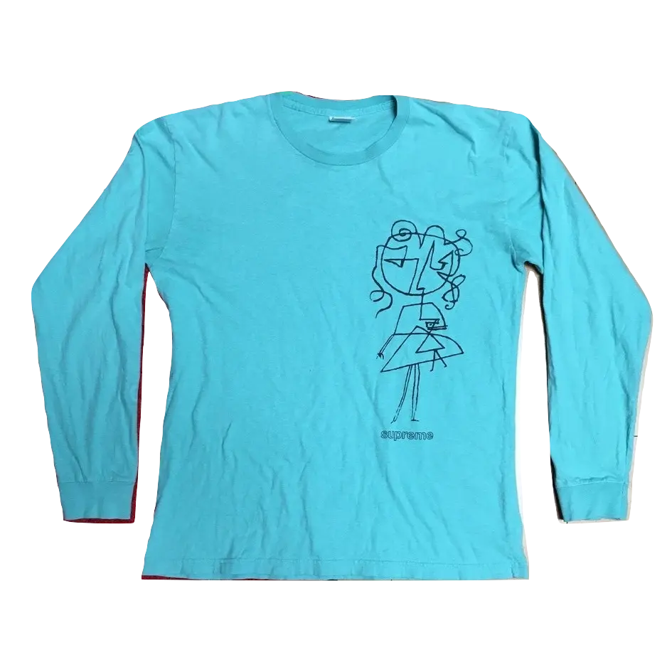 Supreme Long Sleeve - Light Blue - Used Supreme