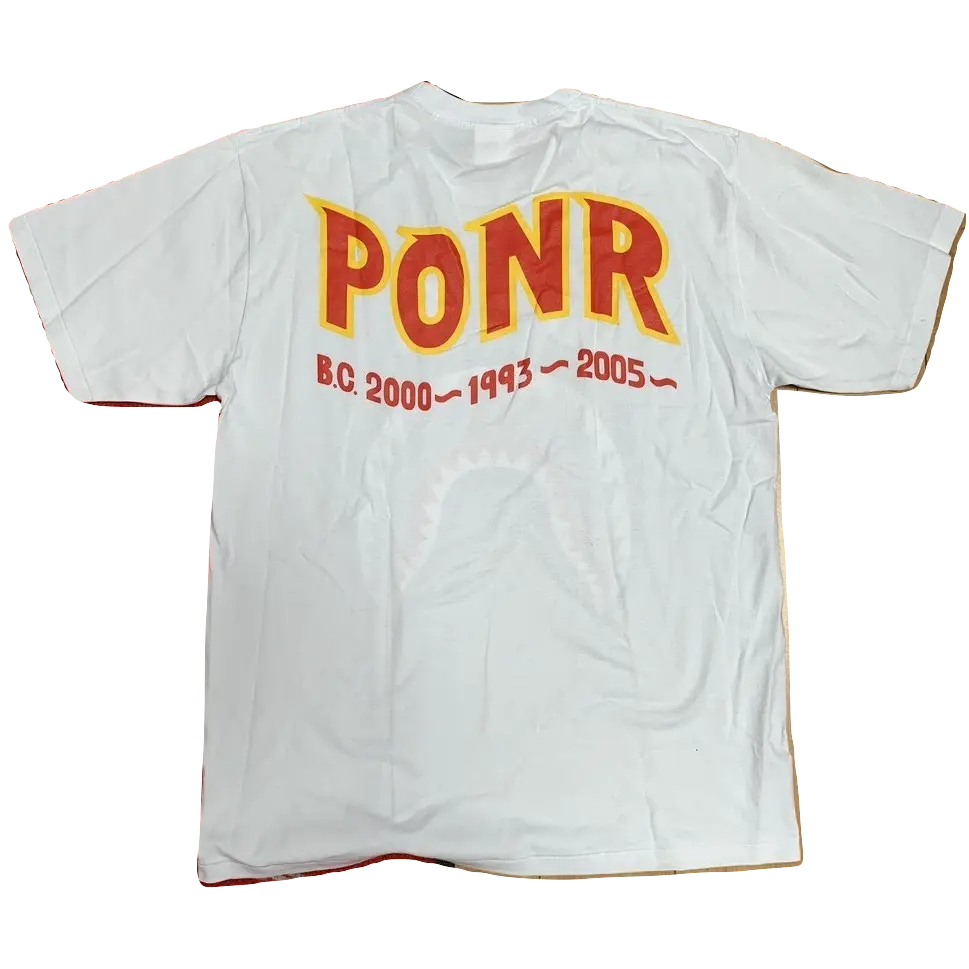 A Bathing Ape Shark PONR Tee - White Bape