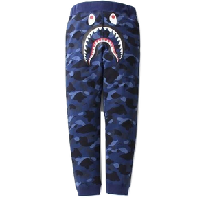 A Bathing Ape Blue Camo Shark Sweatpants