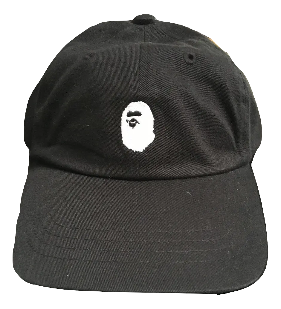Bape Ape Logo Dad Hat - Black Bape
