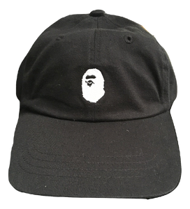Bape Ape Logo Dad Hat - Black - Used