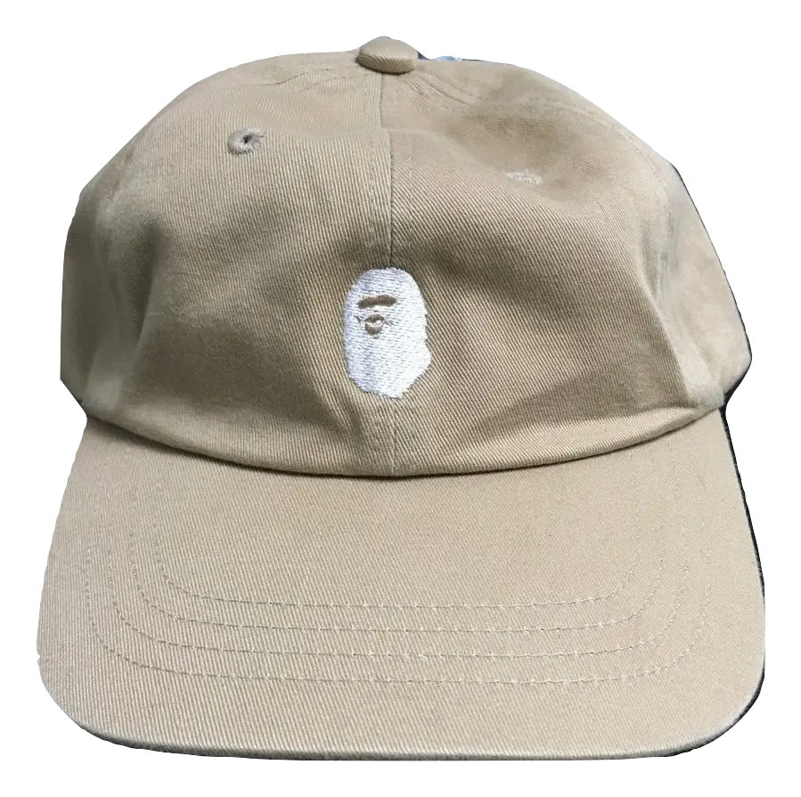Bape Ape Logo Dad Cap - Khaki Bape