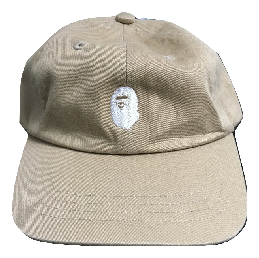 Bape Ape Logo Dad Cap - Khaki -Used
