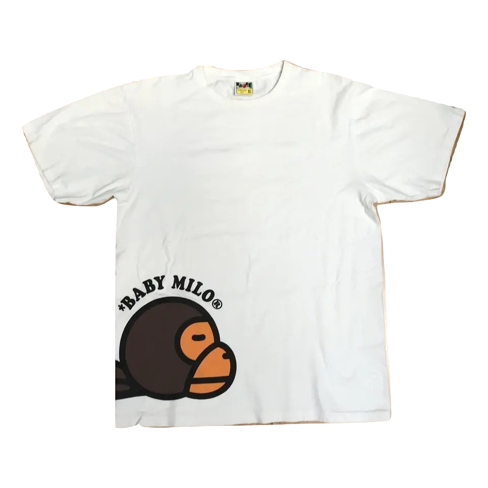 Bape Baby Milo Sleep Tee - White Bape