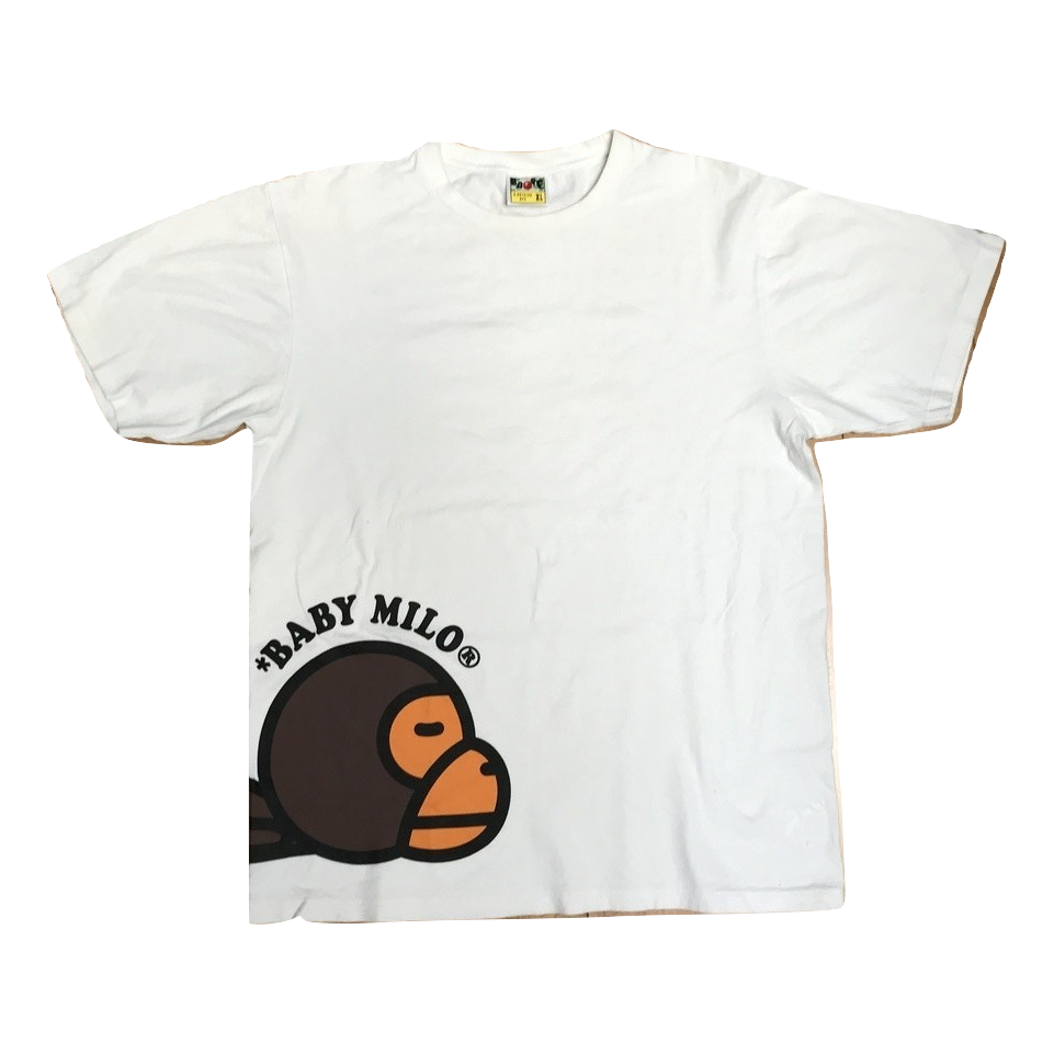 Bape Baby Milo Sleep Tee - White - Used