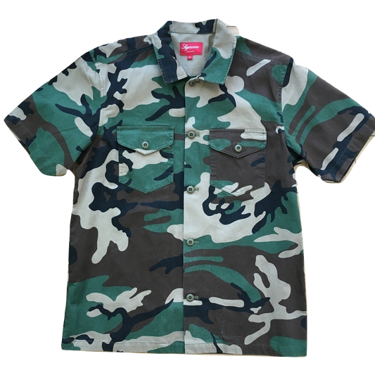 Supreme Woodland Camo Short Sleeve Shirt - Camo