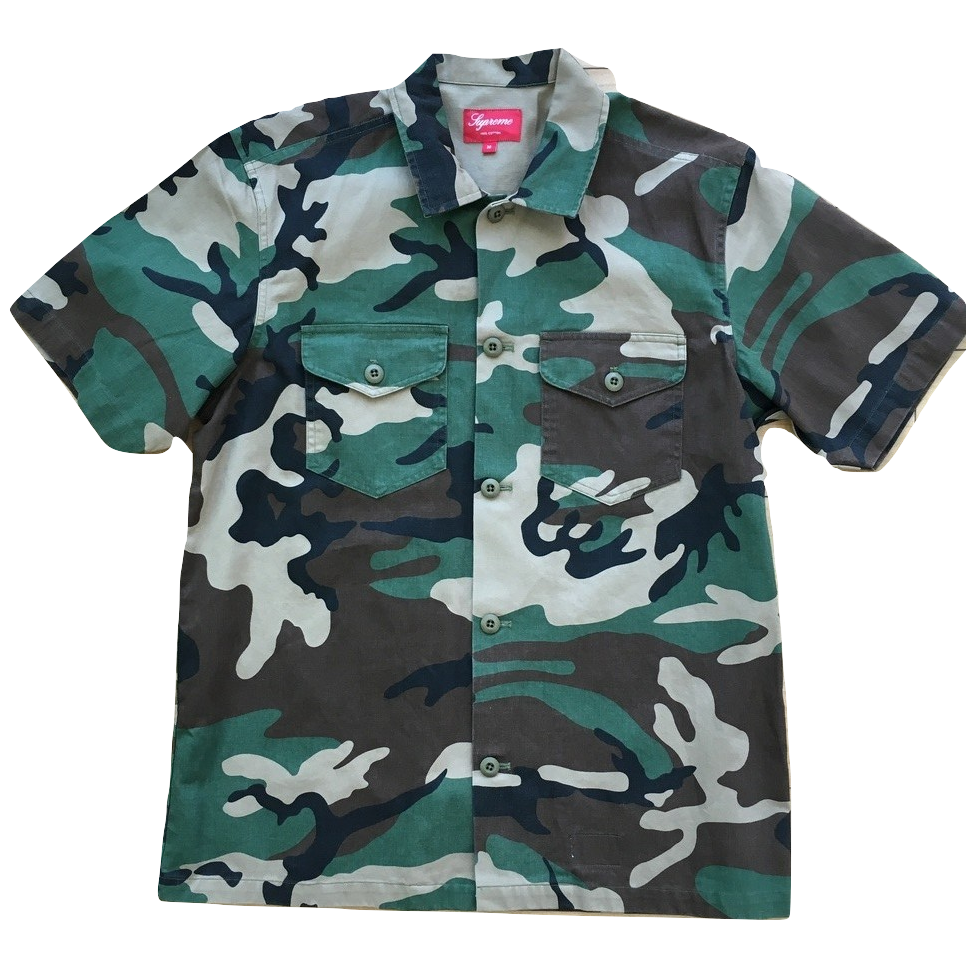 Supreme Woodland Camo Short Sleeve Shirt - Camo
