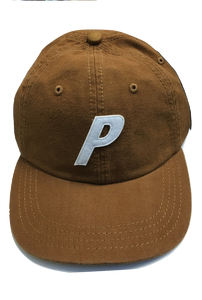 Palace Brown Washed Canvas P6 Panel Hat