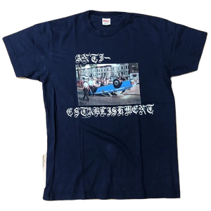 Supreme Anti Establishment Tee - Navy Supreme