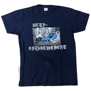 Supreme Anti Establishment Tee - Navy - Used