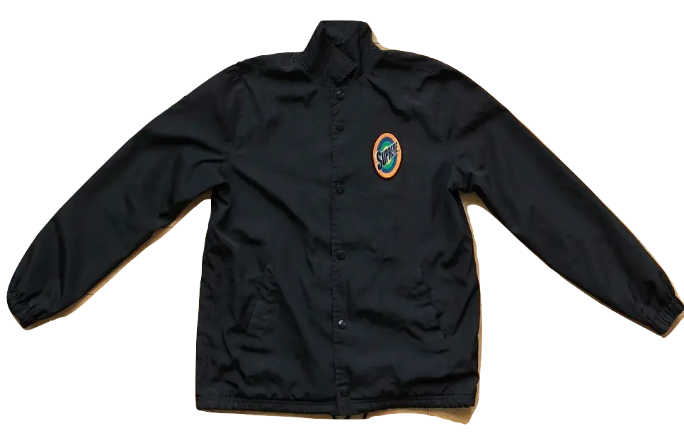 Supreme Tide Logo Coach Jacket - Black Supreme