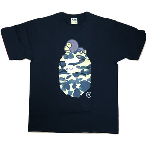 A Bathing Ape 1st Camo Milo On Big Ape Tee - Black/Yellow Camo