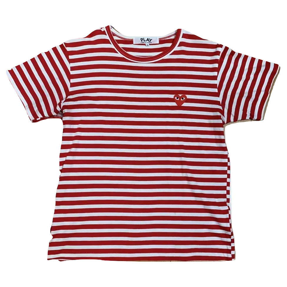 Comme Des Garcon Striped Shirt - Red Comme Des Garcon