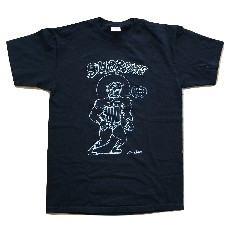 Supreme x Daniel Johnston Jesus Loves You Tee - Black