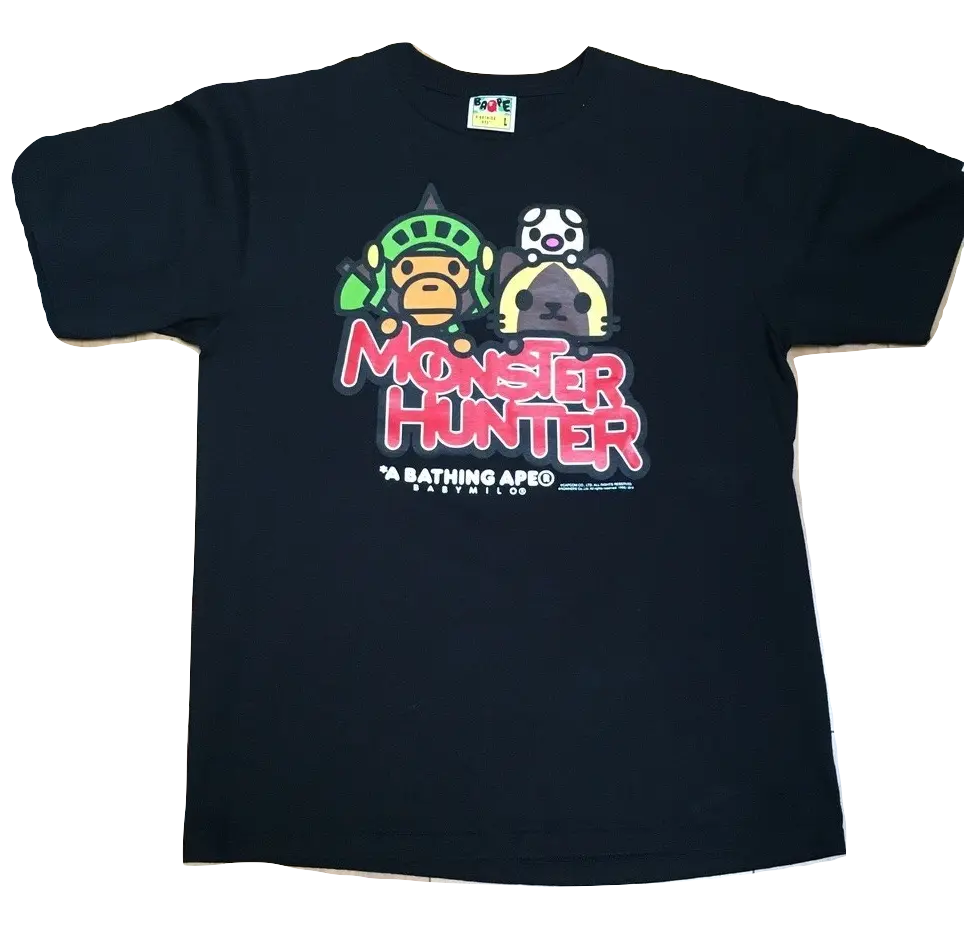 Bape Baby Milo Monster Hunter Tee - Black Bape