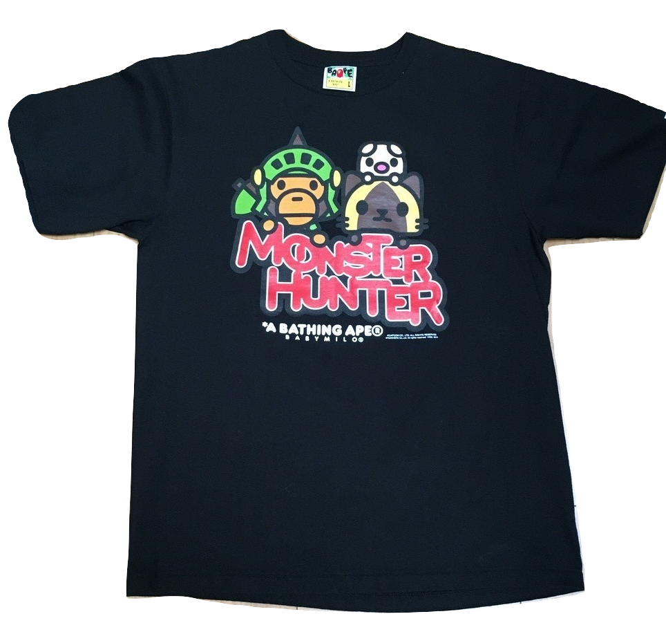 Bape Baby Milo Monster Hunter Tee - Black