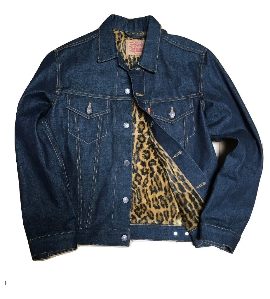 Supreme × Levis Leopard Trucker Jacket Supreme/Levi Selvedge Denim Trucker Jacket x/ Leopard Pile