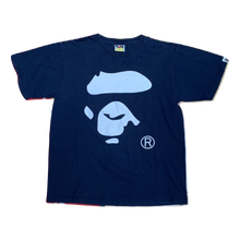 A Bathing Ape Bicolor Ape Face Tee - Navy/White