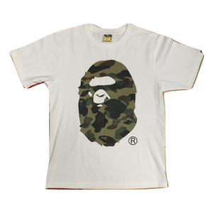A Bathing Ape Big Head Ape Tee - White/Green - Used