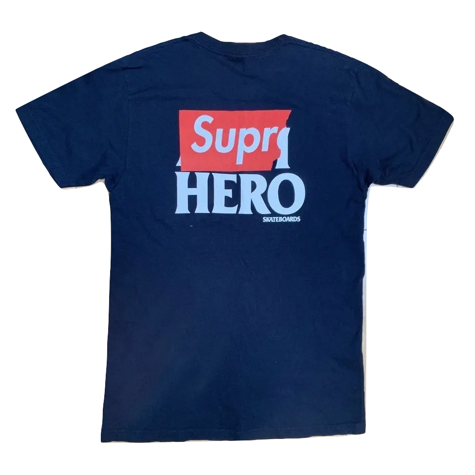 Supreme x Anti Hero Logo Pocket Tee SS14 - Navy Supreme