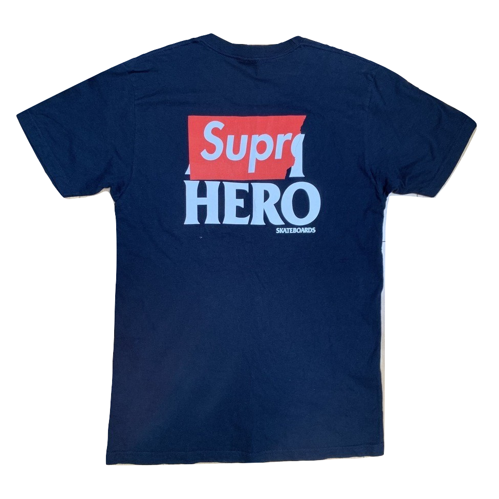 Supreme x Anti Hero Logo Pocket Tee SS14 - Navy - Used