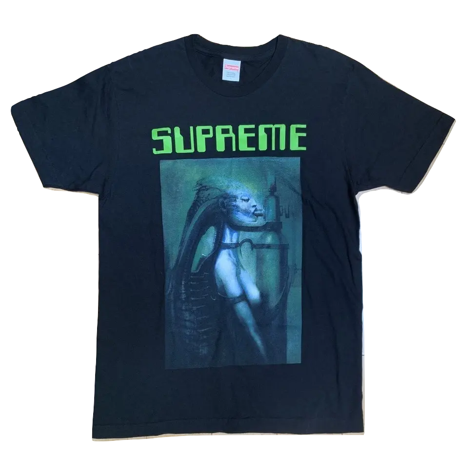 Supreme x H.R Giger Biomechanoid Tee FW14 - Black - Used Supreme
