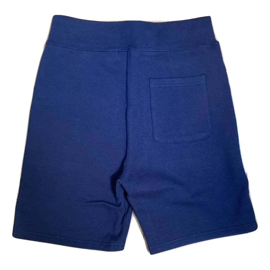A Bathing Ape Shark Split Sweat Shorts - Navy/Yellow Camo Bape