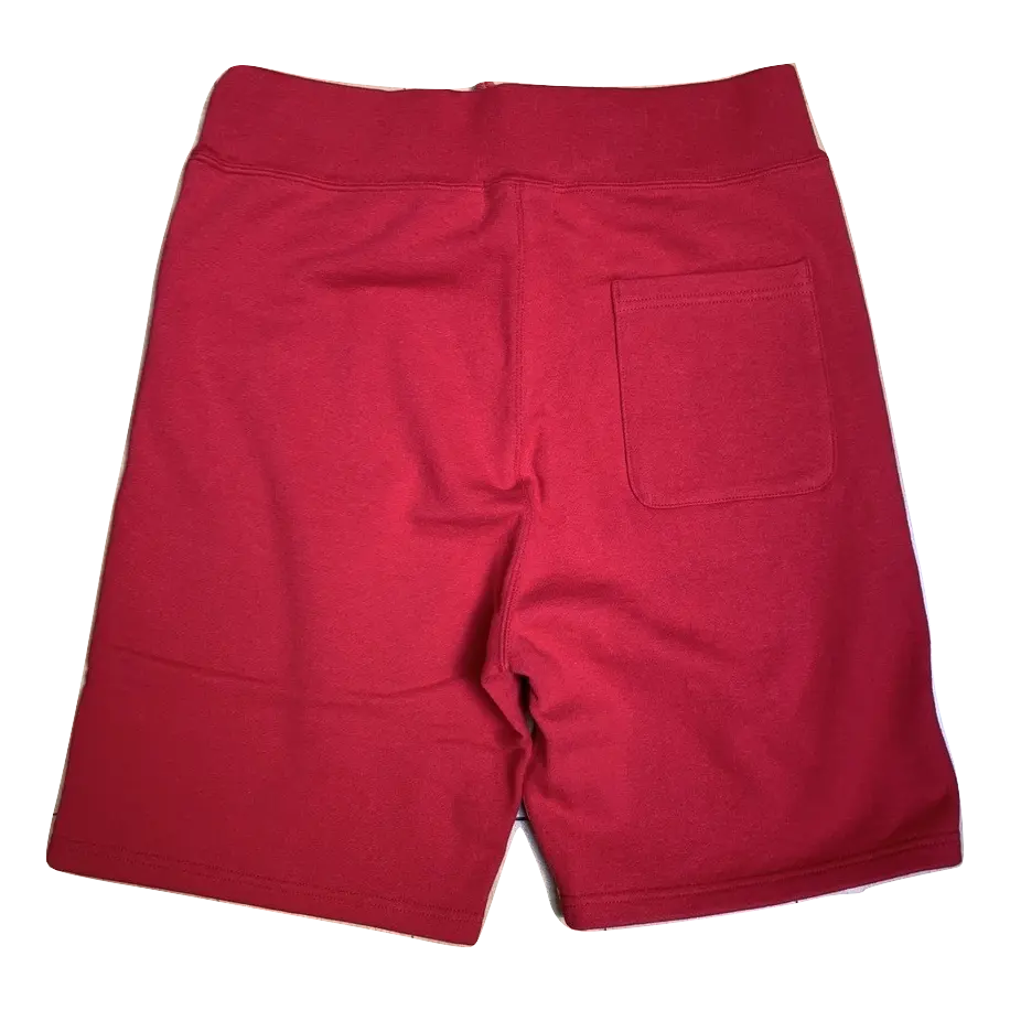 A Bathing Ape Shark Split Sweat Shorts - Red/Yellow Camo Bape