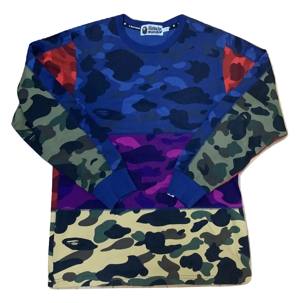 Bape Mix Camo Long Sleeve - Multi Bape