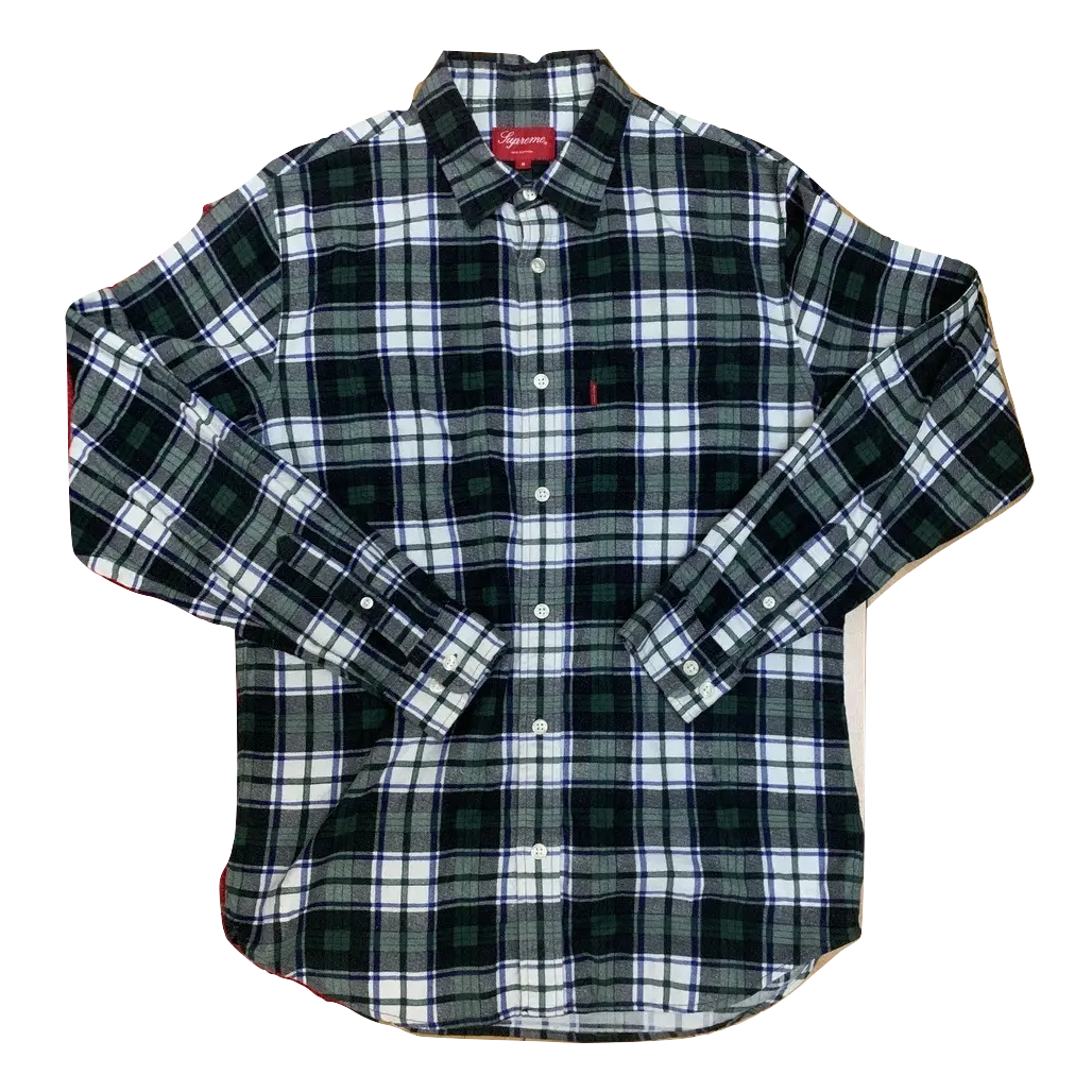 Supreme Printed Flannel Shirt - Green SS15 Supreme