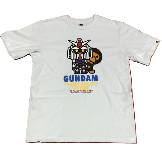 A Bathing Ape Baby Milo x Gundam Tee - White - Used