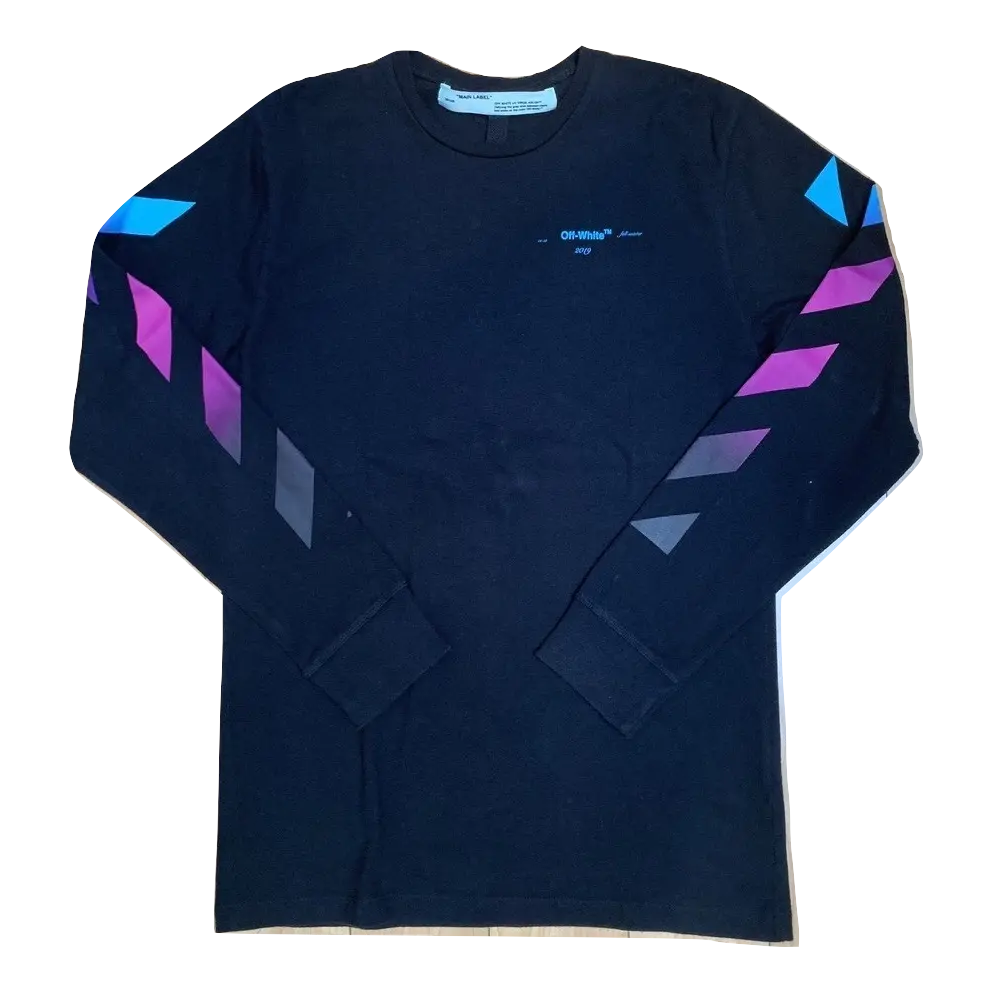 Off-White Diagonal Gradient Long Sleeve - Black OFF-WHITE