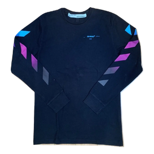 Off-White Diagonal Gradient Long Sleeve - Black OFF-WHITE