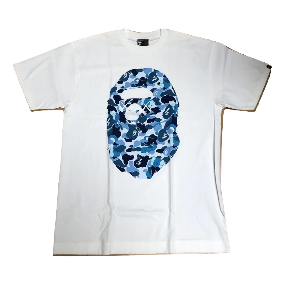 A Bathing Ape x Kaws Ape Head Tee - White Bape