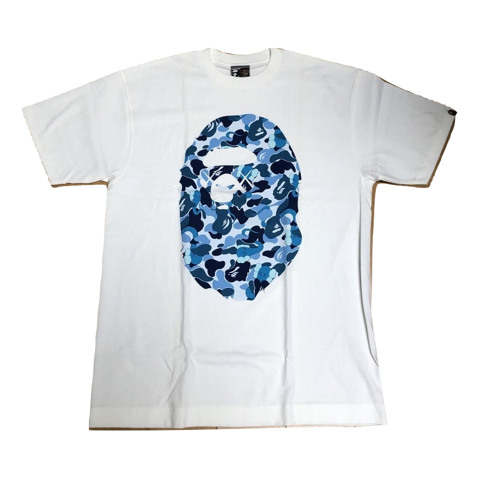 A Bathing Ape x Kaws Ape Head Tee - White