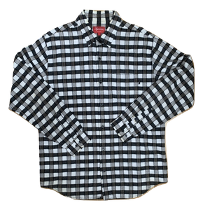 Supreme Scot Plaid Flannel Shirt - Black/White - Used