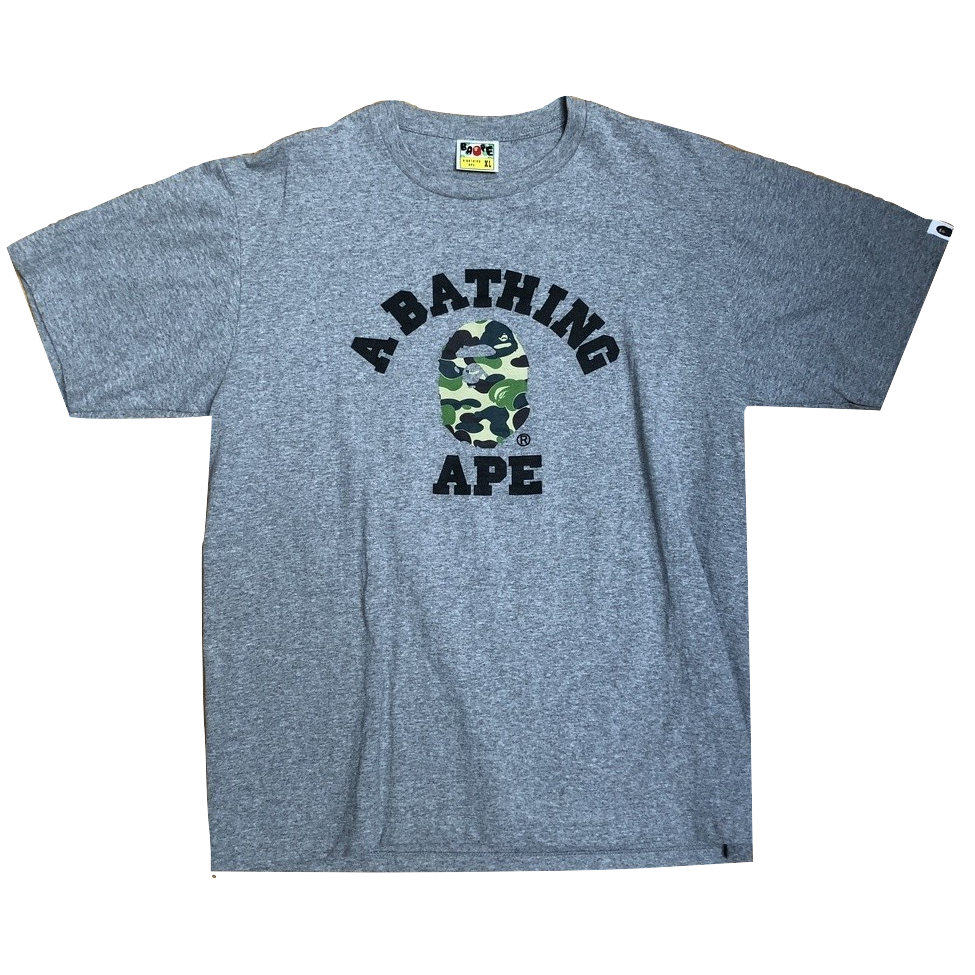 A Bathing Ape Camo College Tee - Gray/Camo