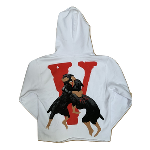City Morgue x VLone Dogs Cropped Hoodie - White VLone