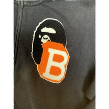 A Bathing Ape Letterman Logo Full Zip Up Jacket - Black