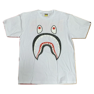 A Bathing Ape Shark PONR Tee - White Bape
