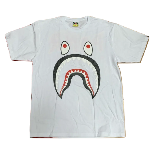 A Bathing Ape Shark PONR Tee - White Bape