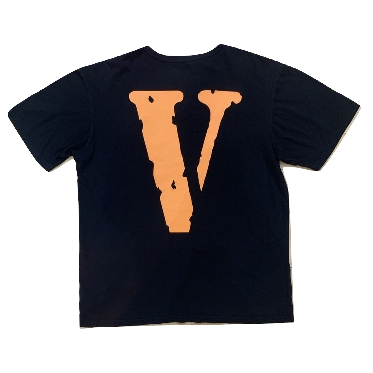 VLone Staple Tee - Black/Orange - Used VLone