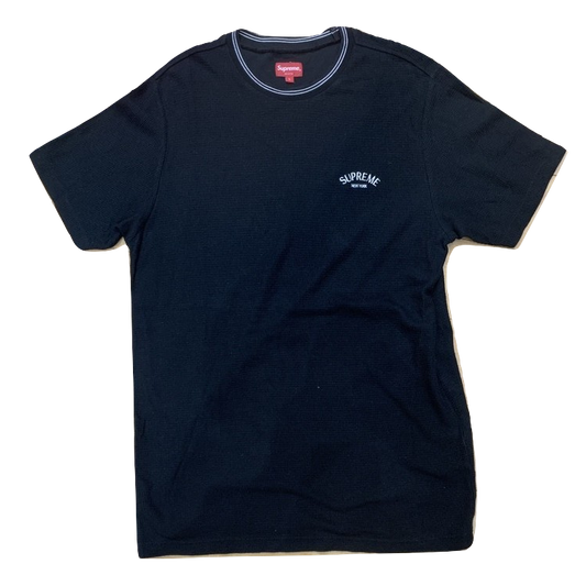 Supreme Rib Waffle Tee SS17 - Black - Used Supreme