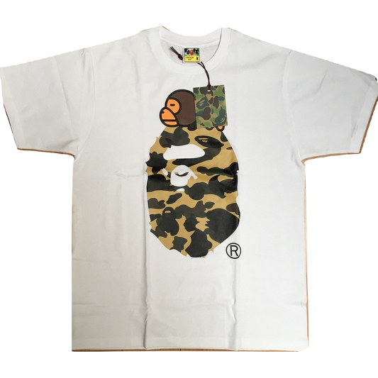 A Bathing Ape 1st Camo Milo on Big - White/Yellow Camo - Used
