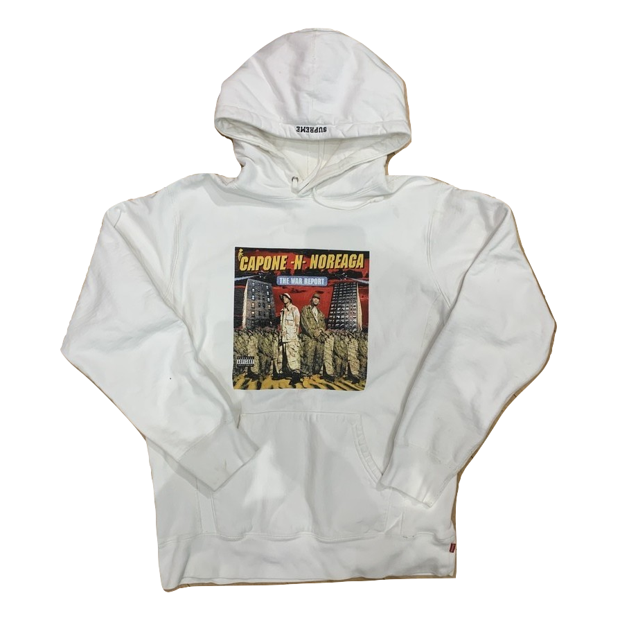 Supreme Capone N Noreaga Hooded Sweatshirt White Grails SF