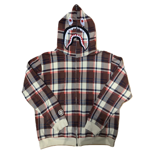A Bathing Ape 15th Anniversary Check Full Zip Jacket - Red - Used