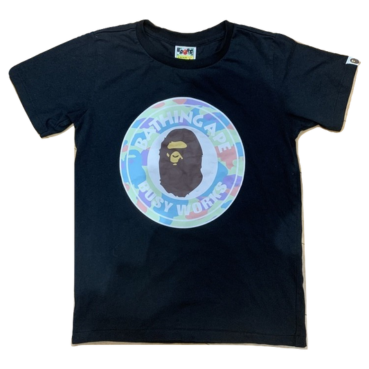 A Bathing Ape Busy Works Tee - Black/Multicolor (Ladies) - Used