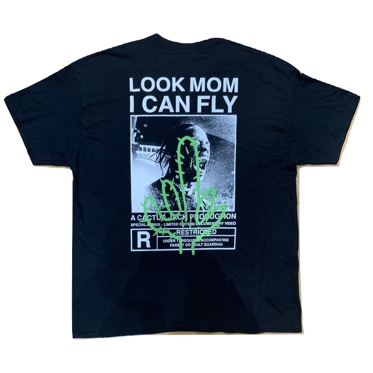 Travis Scott Look Mom I Can Fly Shirt - Black/ Green (Merch)